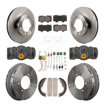 Rotors de frein à disque avant et arrière, plaquettes en céramique et Kit de tambour (9 pièces) pour Toyota Tacoma