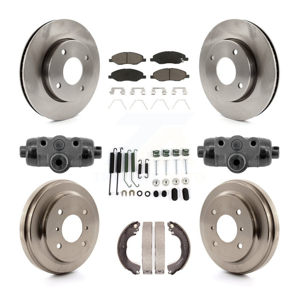 Kit de plaquettes et de tambours en céramique pour rotors de frein avant et arrière (9 pièces) pour Nissan Versa 1.6 09-11