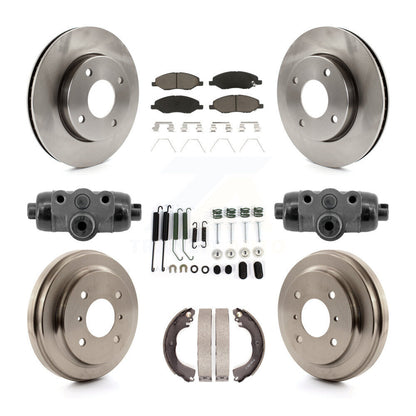 Kit de plaquettes et de tambours en céramique pour rotors de frein avant et arrière (9 pièces) pour Nissan Versa 1.6 09-11