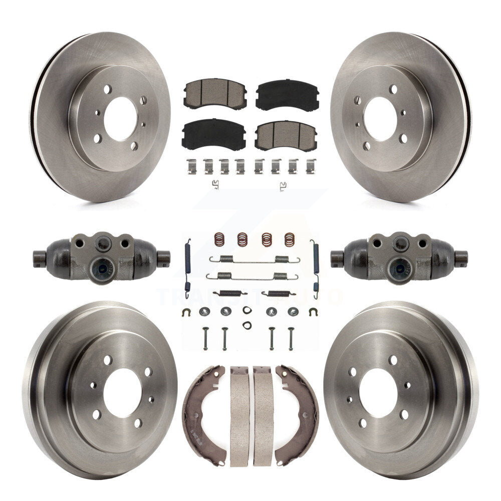 Kit de plaquettes et de tambour en céramique, Rotor de frein à disque avant et arrière (9 pièces) pour Mitsubishi Lance