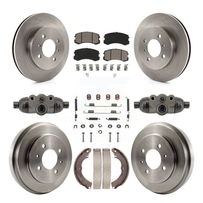 Kit de plaquettes et de tambour en céramique, Rotor de frein à disque avant et arrière (9 pièces) pour Mitsubishi Lance