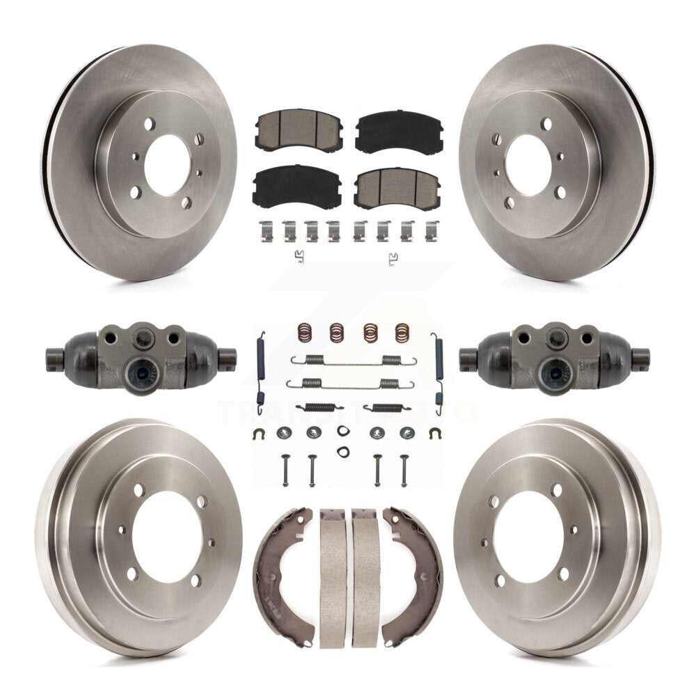 Kit de tambour à plaquettes en céramique, Rotors de frein à disque avant et arrière (9 pièces) pour Mitsubishi Lancer E
