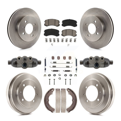 Kit de tambour à plaquettes en céramique, Rotors de frein à disque avant et arrière (9 pièces) pour Mitsubishi Lancer E
