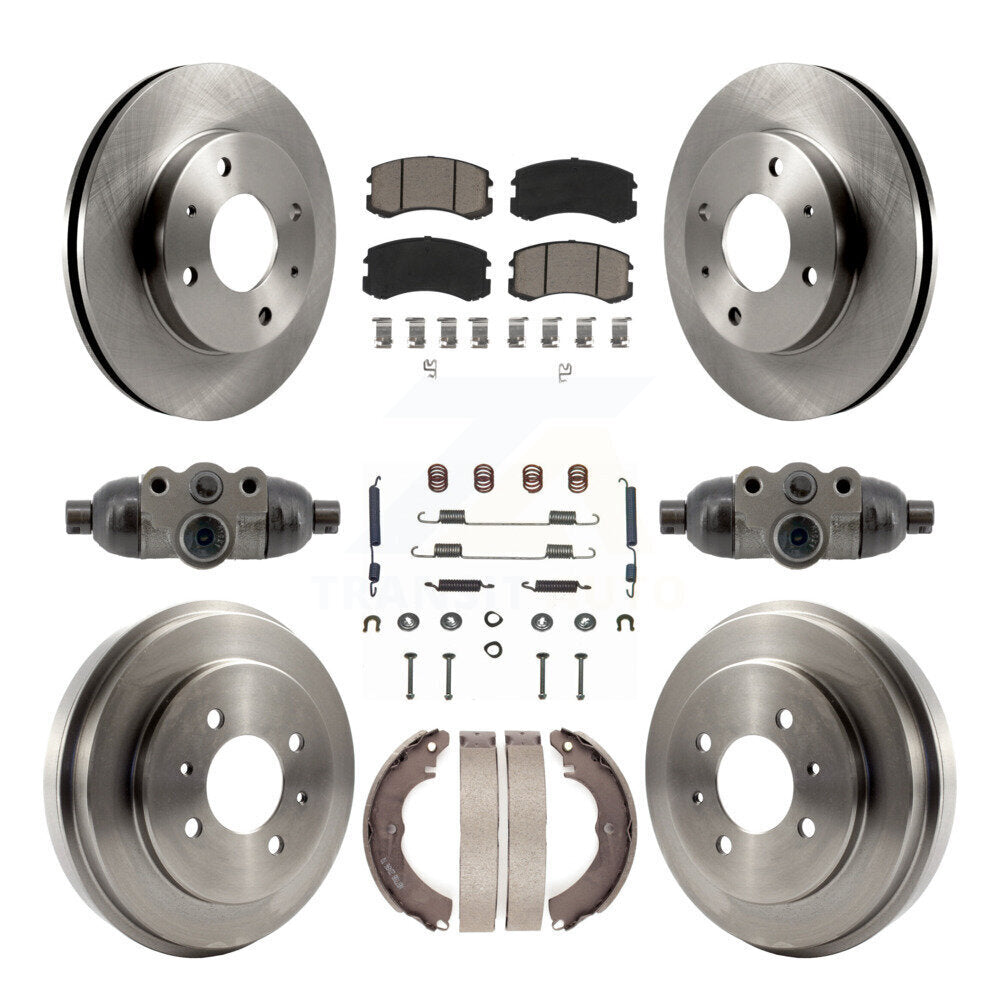 Kit de plaquettes et de tambour en céramique, Rotor de frein à disque avant et arrière (9 pièces) pour Mitsubishi Lance