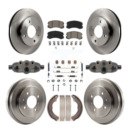 Kit de plaquettes et de tambour en céramique, Rotor de frein à disque avant et arrière (9 pièces) pour Mitsubishi Lance