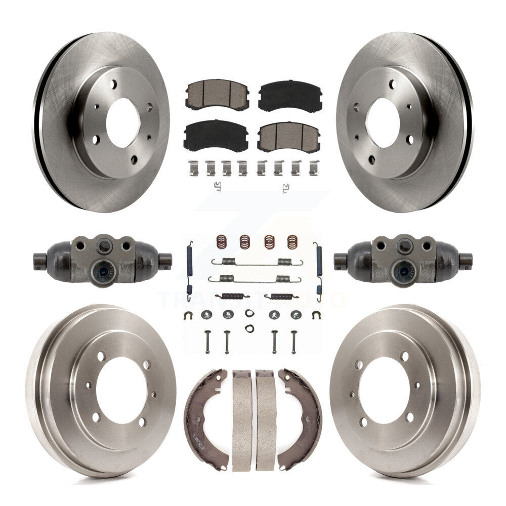 Kit de plaquettes et de tambour en céramique, Rotor de frein à disque avant et arrière (9 pièces) pour Mitsubishi Lance
