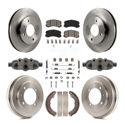 Kit de plaquettes et de tambour en céramique, Rotor de frein à disque avant et arrière (9 pièces) pour Mitsubishi Lance