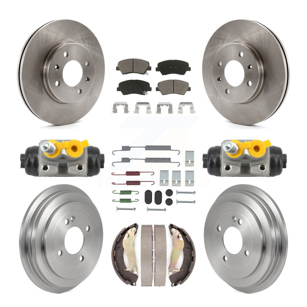 Kit de plaquettes et de tambour en céramique pour rotor de frein avant et arrière (9 pièces) pour Hyundai Accen 2012-2017