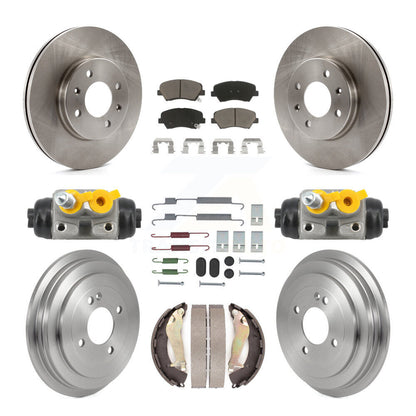 Kit de plaquettes et de tambour en céramique pour rotor de frein avant et arrière (9 pièces) pour Hyundai Accen 2012-2017