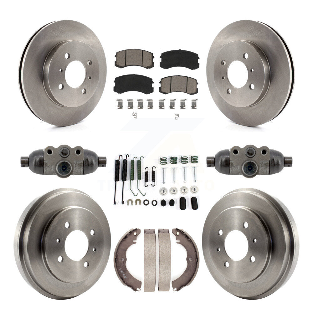 Kit de plaquettes et de tambour en céramique, Rotor de frein à disque avant et arrière (9 pièces) pour Mitsubishi Lance