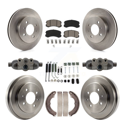 Kit de plaquettes et de tambour en céramique, Rotor de frein à disque avant et arrière (9 pièces) pour Mitsubishi Lance