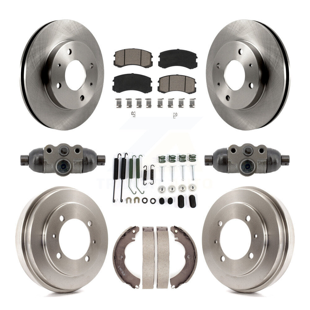 Kit de plaquettes et de tambour en céramique, Rotor de frein à disque avant et arrière (9 pièces) pour Mitsubishi Lance