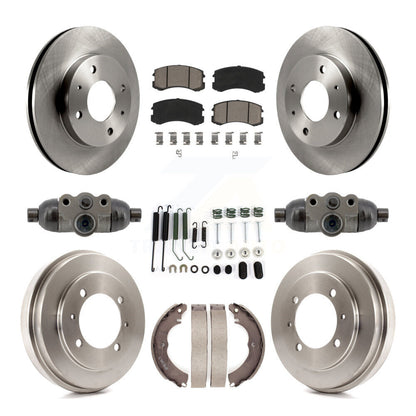 Kit de plaquettes et de tambour en céramique, Rotor de frein à disque avant et arrière (9 pièces) pour Mitsubishi Lance