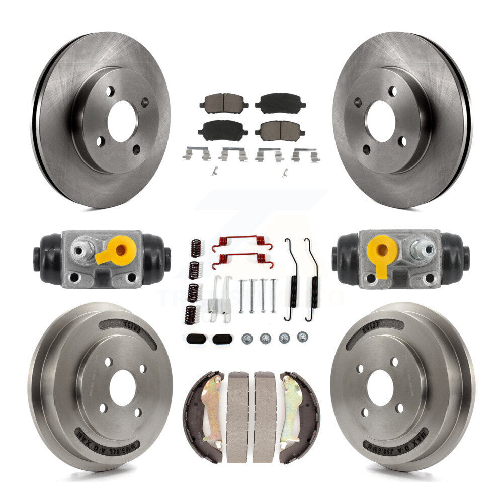 Kit de plaquettes et de tambour en céramique, Rotor de frein avant et arrière (9 pièces) pour Chevrolet Cobalt Pontia