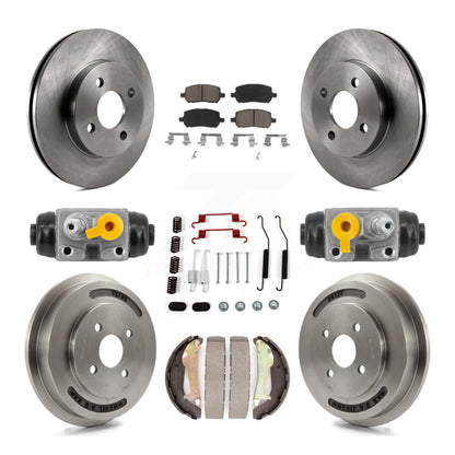 Kit de plaquettes et de tambour en céramique, Rotor de frein avant et arrière (9 pièces) pour Chevrolet Cobalt Pontia
