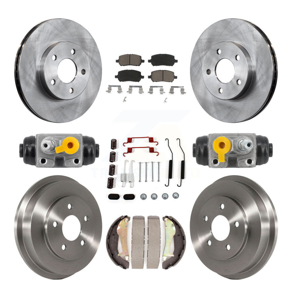 Kit de plaquettes et de tambour en céramique, Rotor de frein avant et arrière (9 pièces) pour Chevrolet Cobalt Pontia