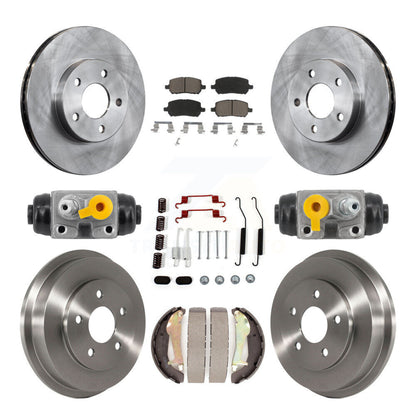 Kit de plaquettes et de tambour en céramique, Rotor de frein avant et arrière (9 pièces) pour Chevrolet Cobalt Pontia