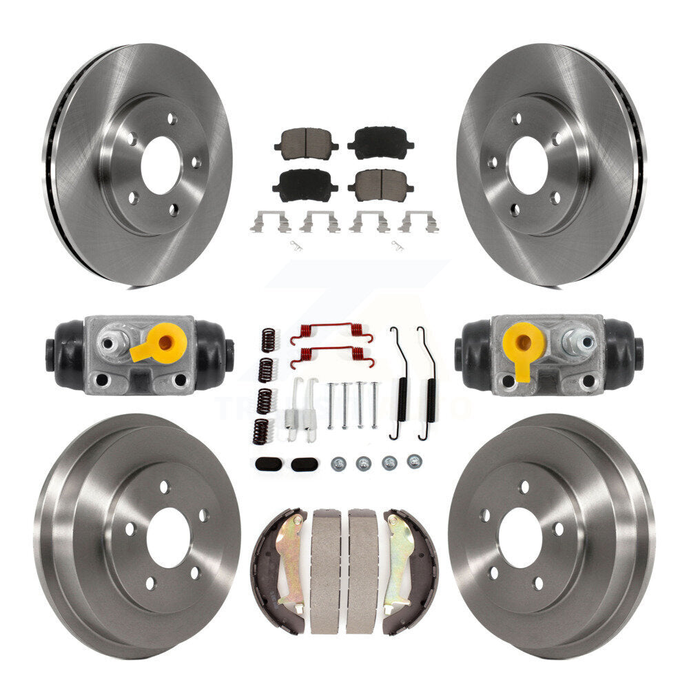 Rotors de frein à disque avant et arrière, plaquettes en céramique et Kit de tambour (9 pièces) pour Chevrolet HHR
