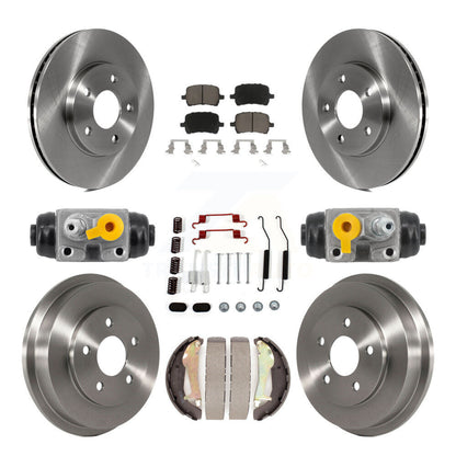 Rotors de frein à disque avant et arrière, plaquettes en céramique et Kit de tambour (9 pièces) pour Chevrolet HHR
