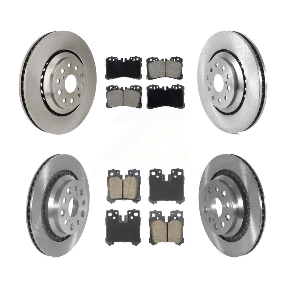 Kit de rotors de frein à disque avant et arrière et plaquettes en céramique (6 pièces) pour Lexus LS460 LS600h