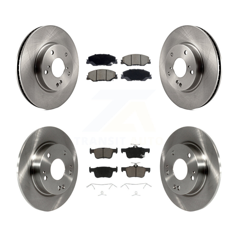 Kit de rotors de frein à disque avant et arrière et plaquettes en céramique pour Honda Civic K8C-103813