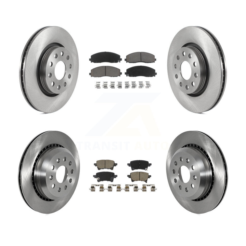 Kit de rotors de frein à disque avant et arrière et plaquettes en céramique pour Jeep Gladiator 2020 – 2023