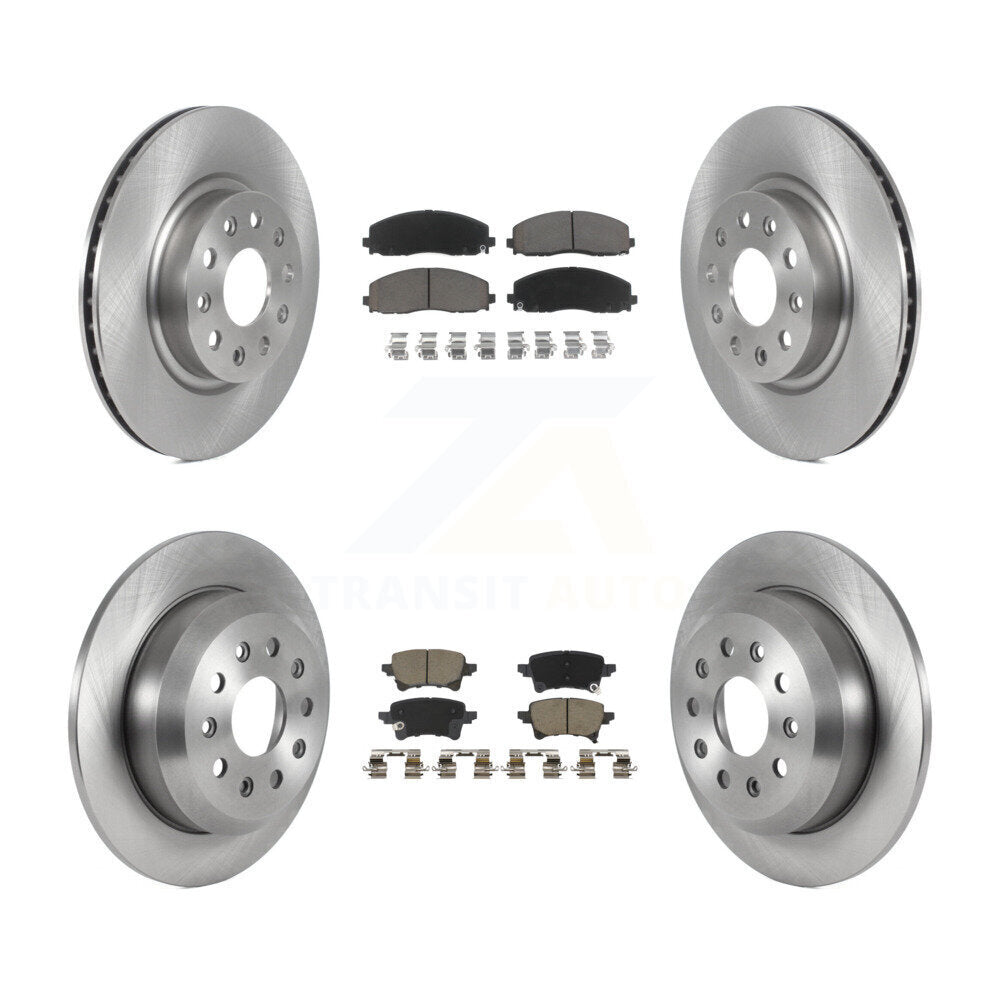 Kit de rotors de frein à disque avant et arrière et plaquettes en céramique pour Jeep Wrangler K8C-103817