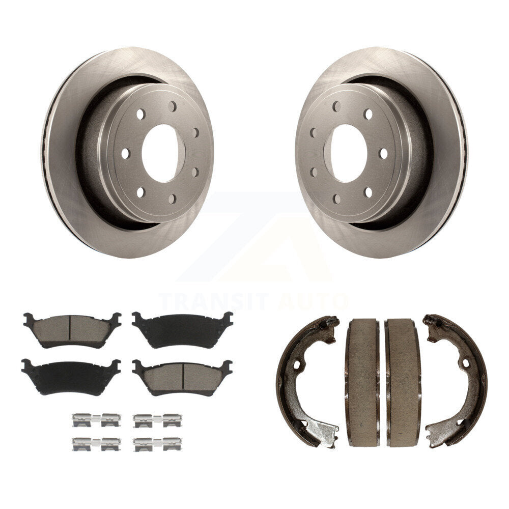 Kit de chaussures de stationnement avec plaquettes en céramique, Rotors à disque arrière pour Ford F-150 avec roue à 7 écrous