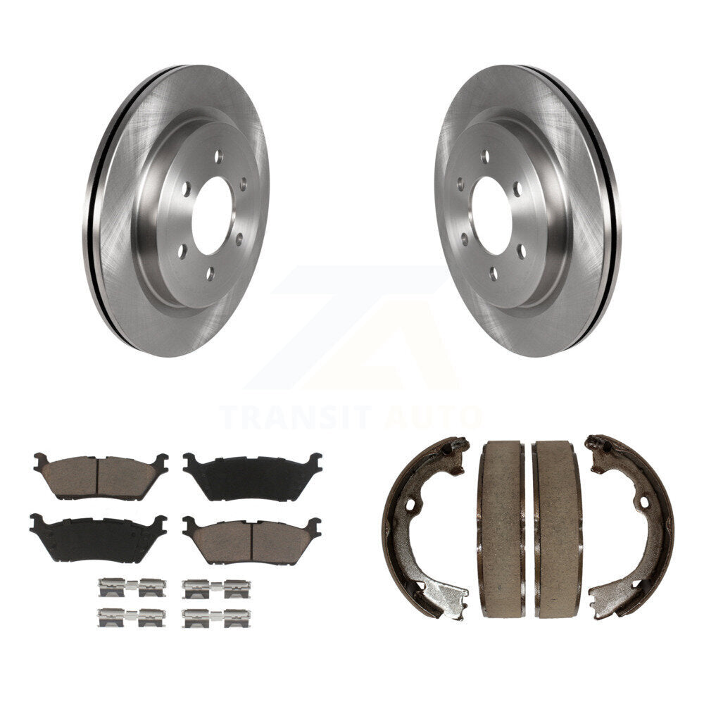 Kit de plaquettes en céramique et de patins de frein de stationnement, Rotors à disque arrière, pour Ford F-150