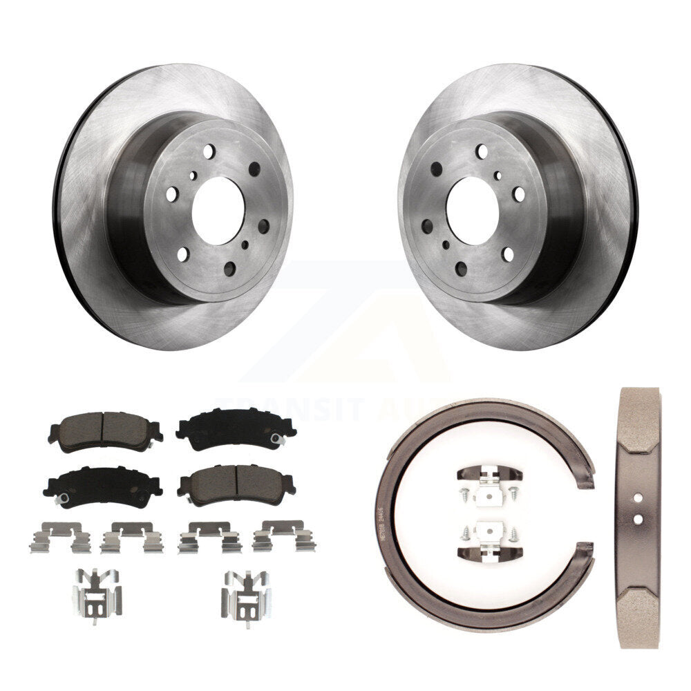 Kit de plaquettes en céramique et de chaussures de stationnement pour disques arrière, Rotors, pour GMC Sierra 1500 Classic