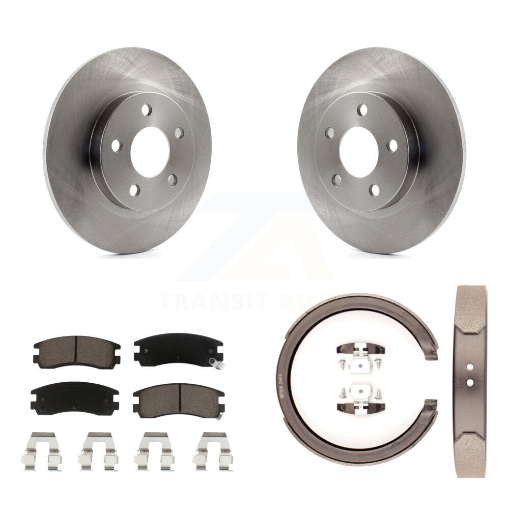 Kit de plaquettes en céramique et de freins de stationnement, Rotors à disque arrière, pour Cadillac DeVille