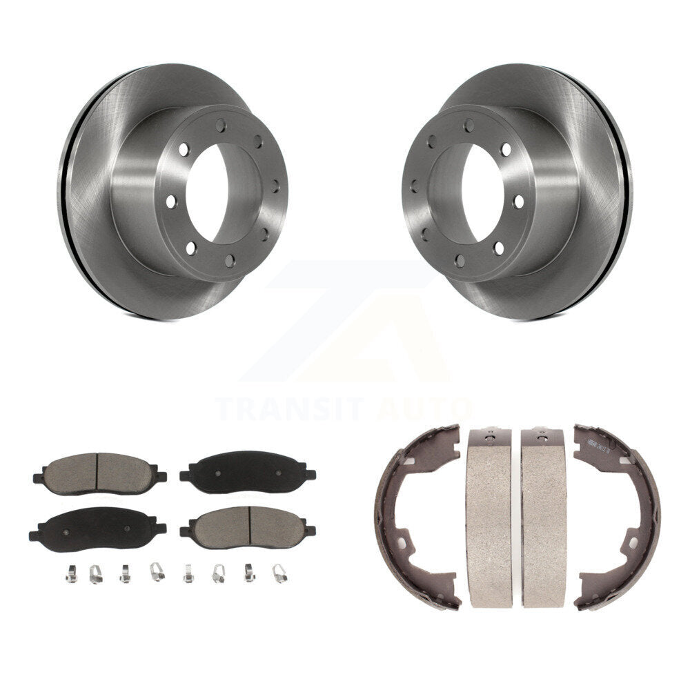 Kit de chaussures de stationnement avec plaquettes en céramique, Rotors à disque arrière, pour Ford F-350 Super Duty F-250