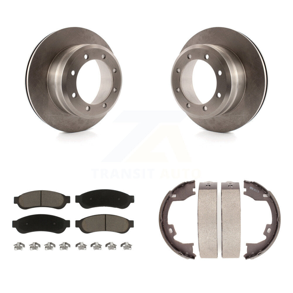 Kit de chaussures de frein de stationnement, Rotors à disque arrière, plaquettes en céramique, pour Ford F-350 Super Duty
