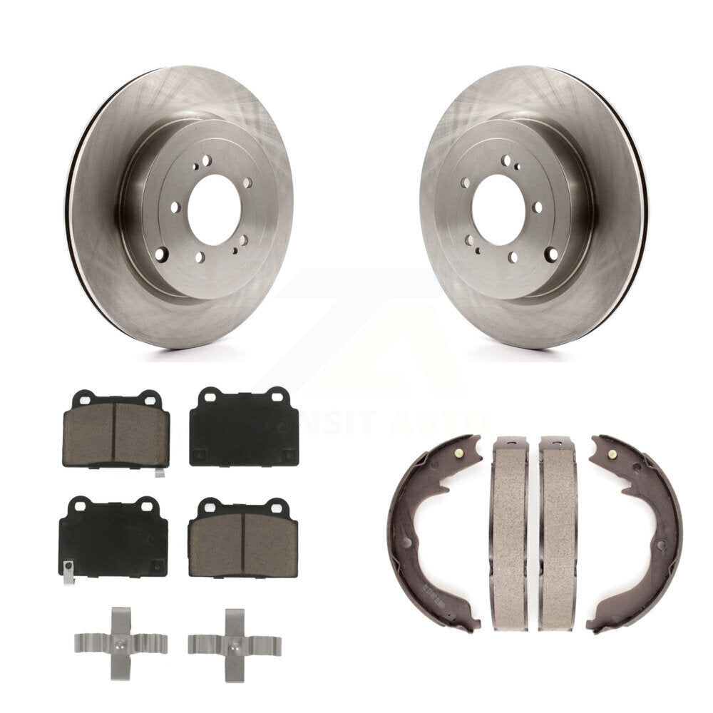 Kit de plaquettes en céramique et de patins de frein de stationnement, Rotors à disque arrière, pour Mitsubishi Lancer
