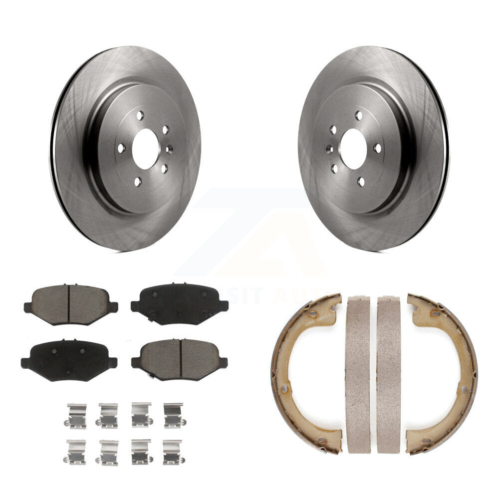 Kit de plaquettes en céramique et de patins de frein de stationnement, Rotors à disque arrière pour Lincoln MKT