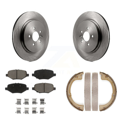 Kit de plaquettes en céramique et de patins de frein de stationnement, Rotors à disque arrière pour Lincoln MKT