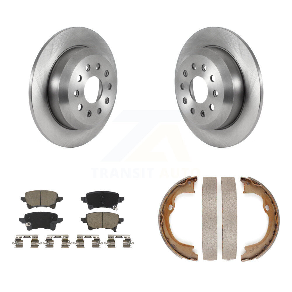 Kit de plaquettes en céramique et de patins de frein de stationnement, Rotors à disque arrière pour Jeep Wrangler