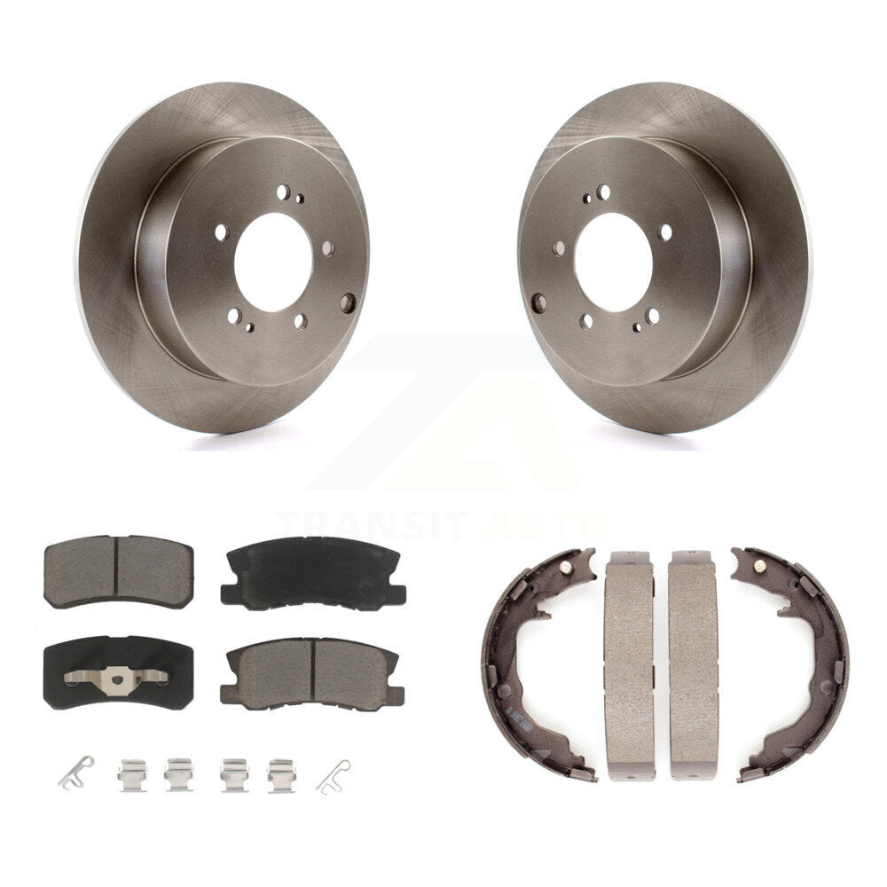 Kit de plaquettes en céramique et de freins de stationnement, Rotors à disque arrière, pour Mitsubishi Outlande