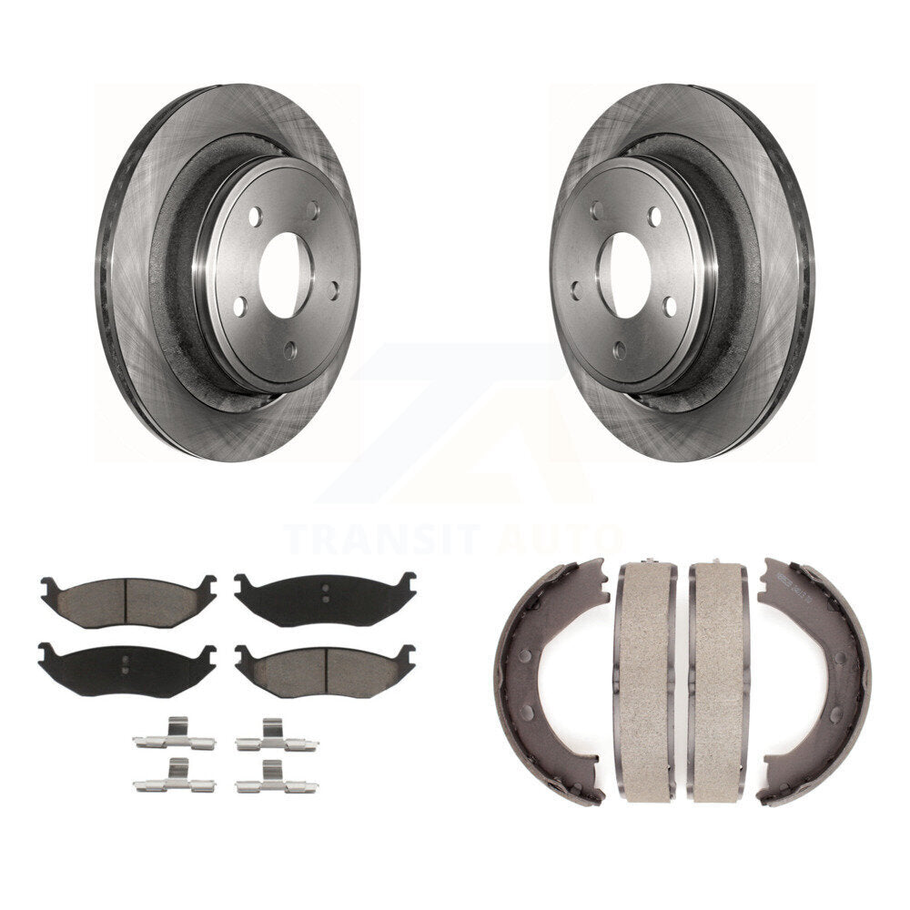 Kit de chaussures de stationnement avec plaquettes en céramique, Rotors à disque arrière, pour Dodge Ram 1500 Durango Aspe