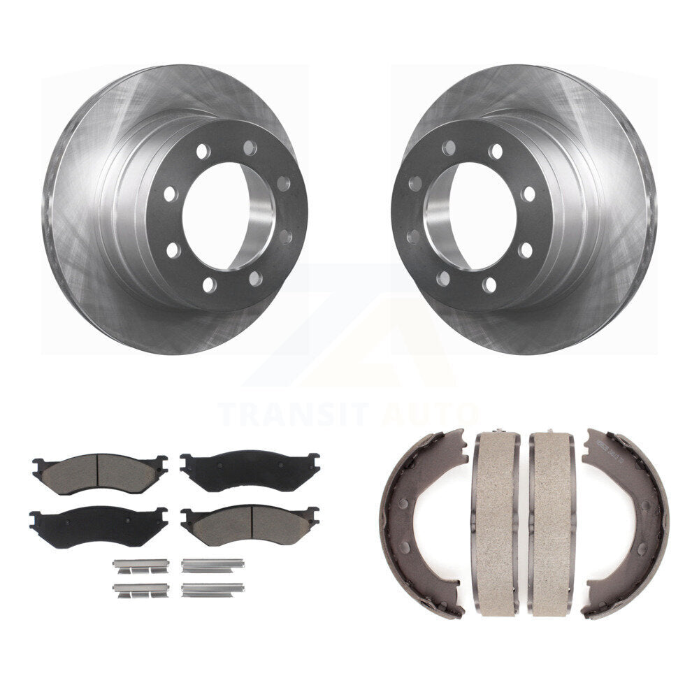 Kit de plaquettes en céramique et de freins de stationnement, Rotors à disque arrière, pour Dodge Ram 1500