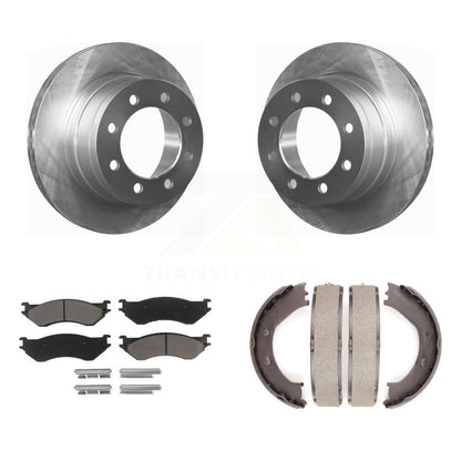 Kit de plaquettes en céramique et de freins de stationnement, Rotors à disque arrière, pour Dodge Ram 1500