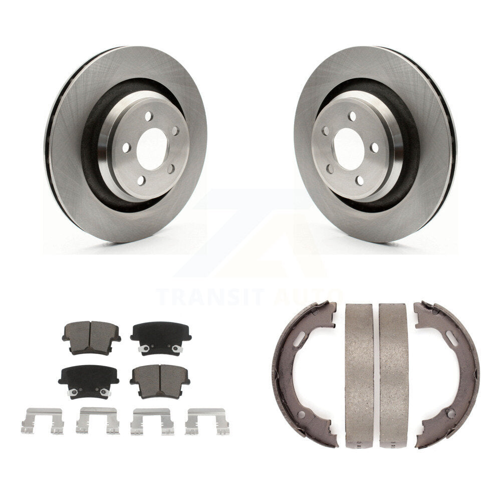 Kit de plaquettes en céramique et de patins de frein de stationnement, Rotors à disque arrière pour Dodge Charger