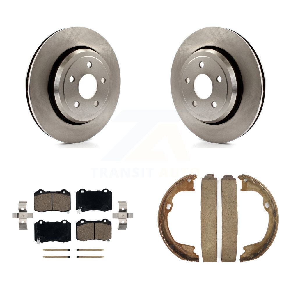 Kit de plaquettes en céramique et de chaussures de stationnement, Rotors à disque arrière, pour Jeep Grand Cherokee Dodge