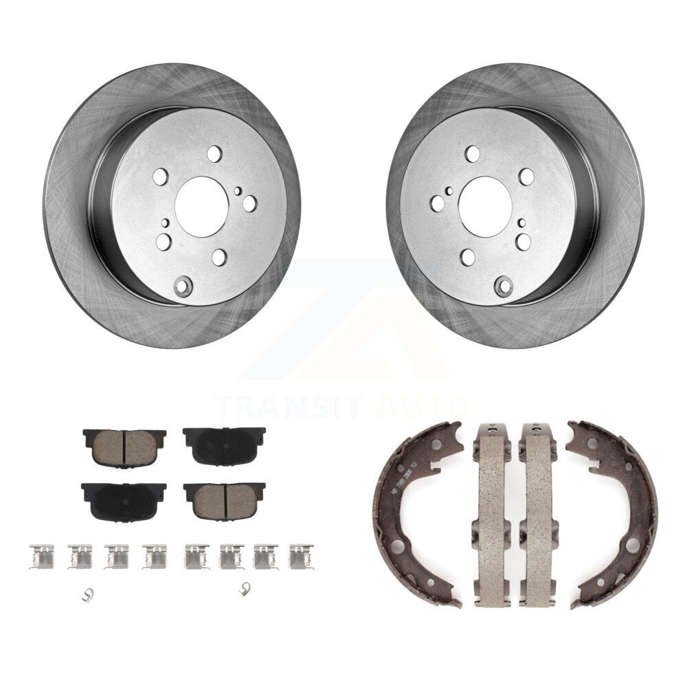 Kit de plaquettes en céramique et de patins de frein de stationnement pour rotors de disque arrière, pour Scion t 2005 – 2010