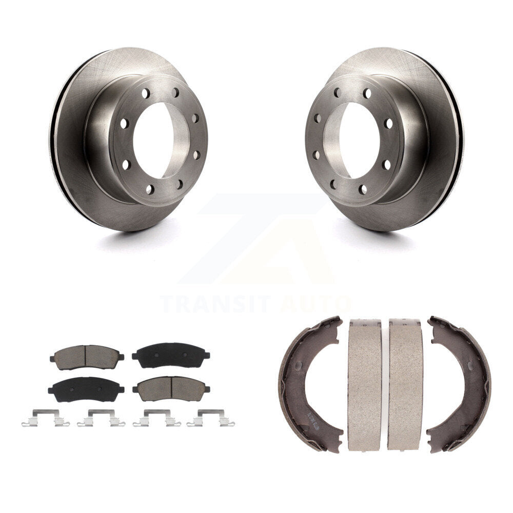 Kit de chaussures de stationnement avec plaquettes en céramique, Rotors à disque arrière, pour Ford F-350 Super Duty F-250