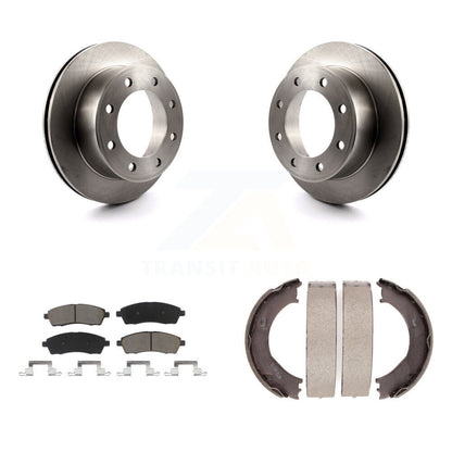 Kit de chaussures de stationnement avec plaquettes en céramique, Rotors à disque arrière, pour Ford F-350 Super Duty F-250