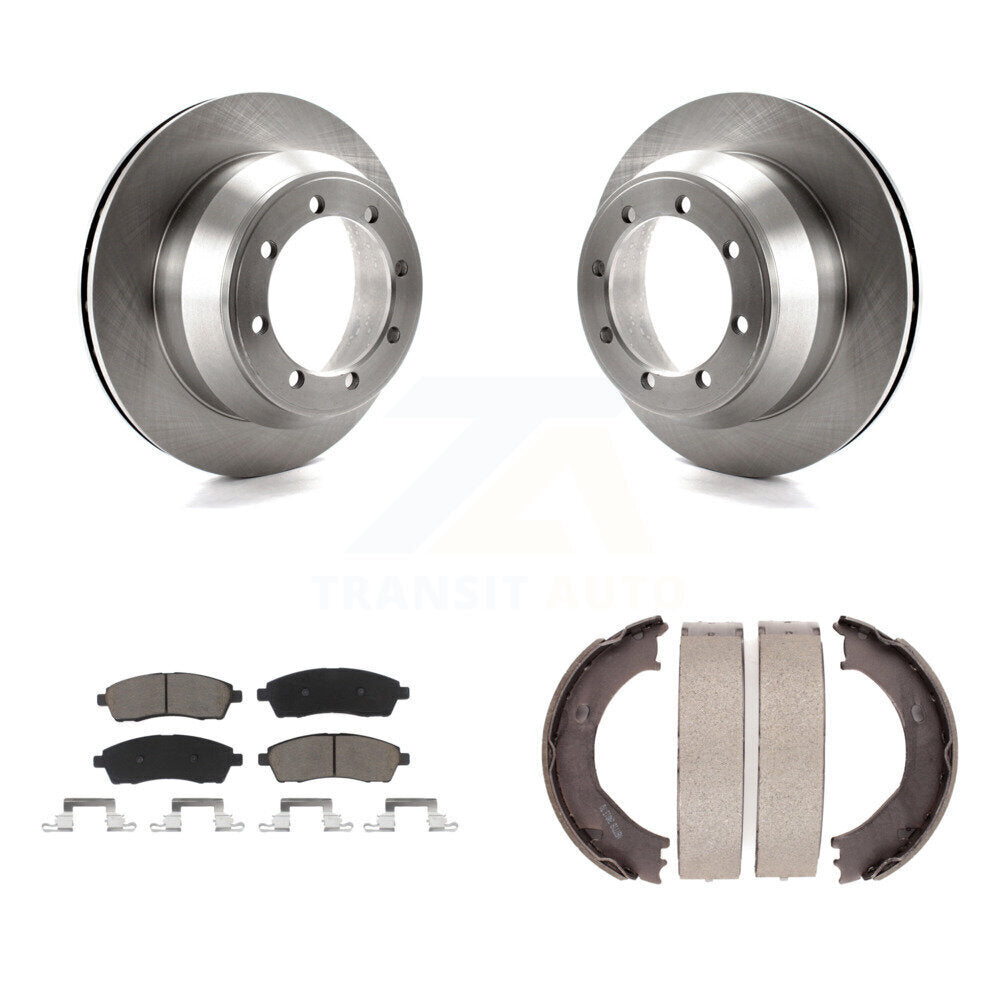 Kit de chaussures de frein de stationnement, Rotors à disque arrière, plaquettes en céramique, pour Ford F-350 Super Duty