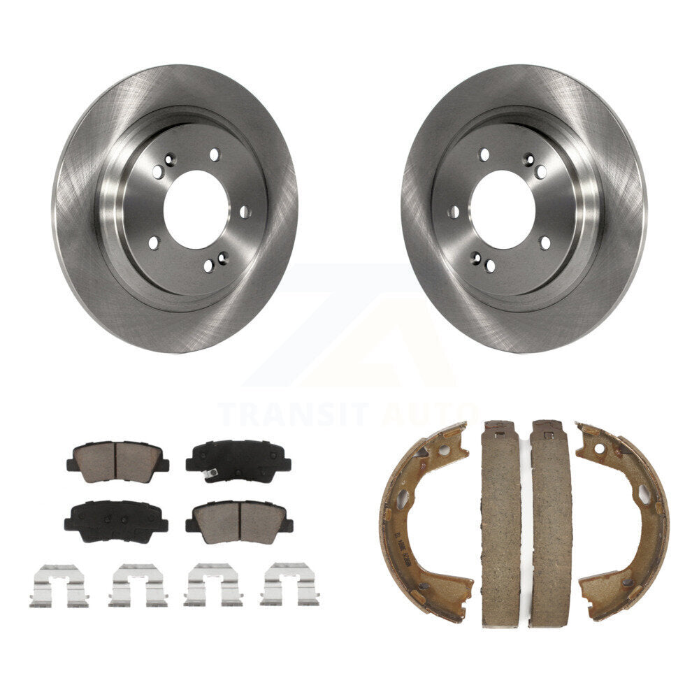 Kit de plaquettes en céramique et de patins de frein de stationnement, Rotors à disque arrière, pour Kia Optima