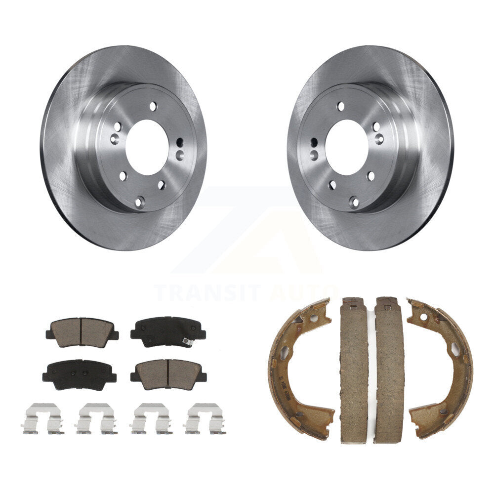 Kit de plaquettes en céramique et de chaussures de stationnement, Rotors à disque arrière, pour Hyundai Sonata Kia Optima