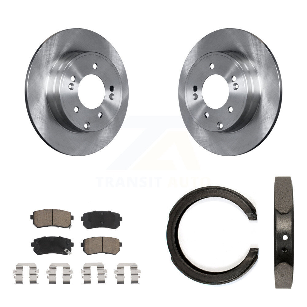 Kit de plaquettes en céramique et de patins de frein de stationnement, Rotors à disque arrière, pour Kia Optima